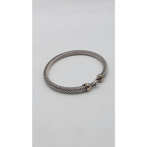 David Yurman Two-Tone Buckle Classic Cable Bracelet - Picture 2 of 10